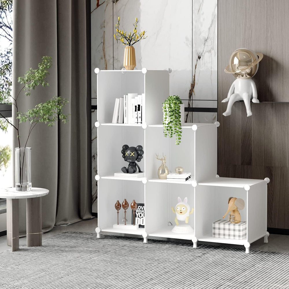 AWTATOS Closet Organizers and Storage, 6 Cube Storage Organizer, White