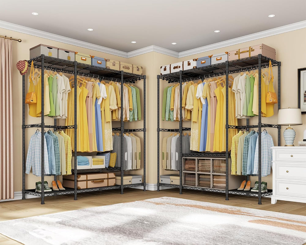 Ulif E3 Heavy Duty Garment Rack 4-Tier Freestanding Closet Organizer System