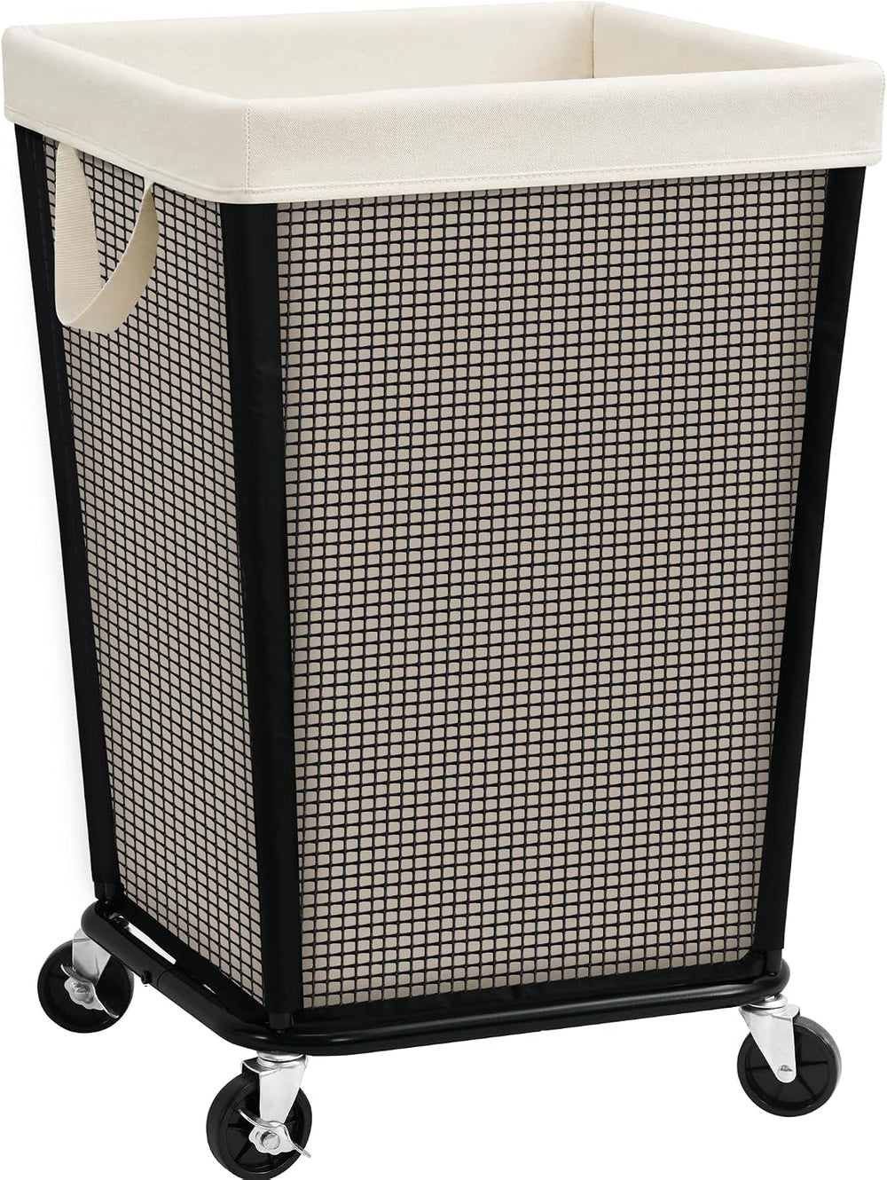 STO STO 160L Rolling Laundry Hamper with Wheels, Laundry Basket, Beige