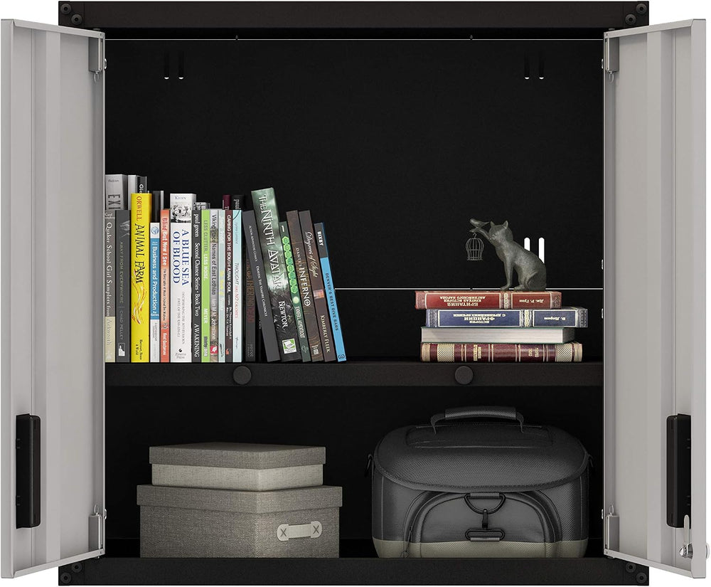 Floating Garage Storage Cabinet - Heavy-Duty Wall Mount Steel Cabinet, Lockab...