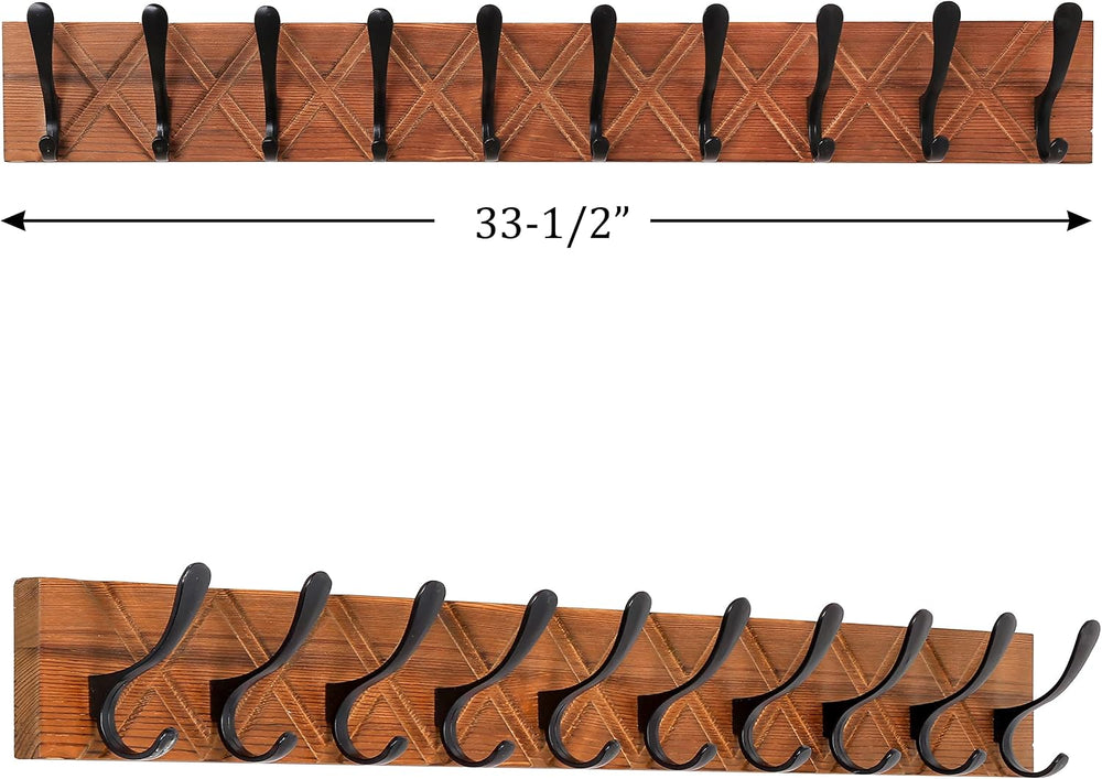 SKOLOO Coat Rack Wall Mount - Antique Wooden Carved- X Cross Coat Hook, Wall ...