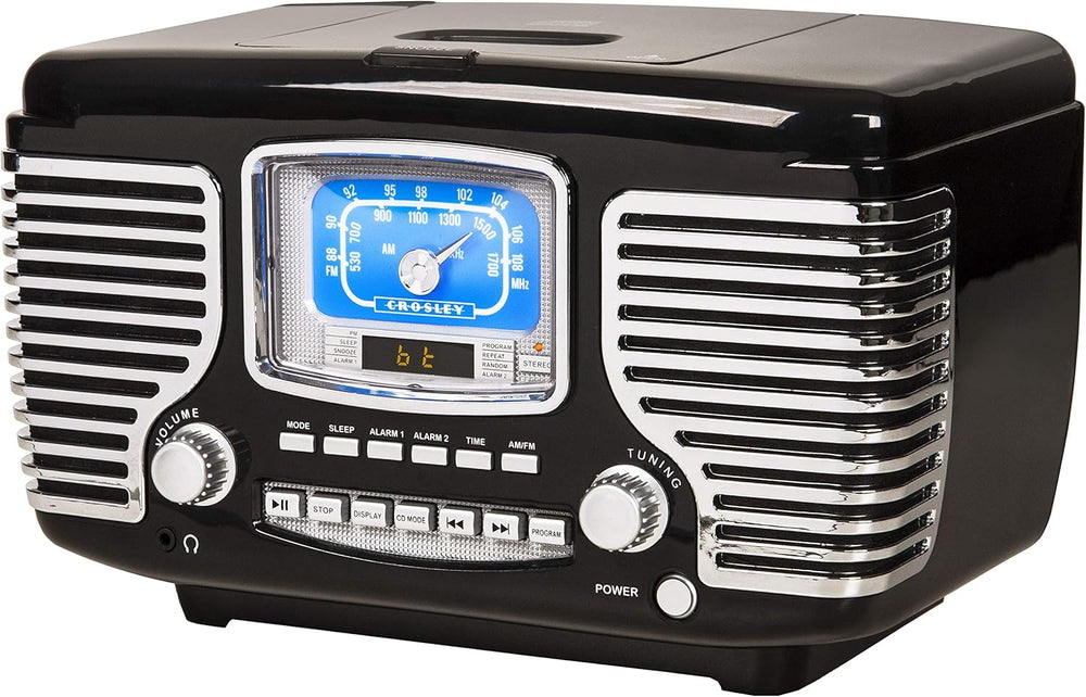 Crosley CR612B-BK Corsair Radio CD Player, Black