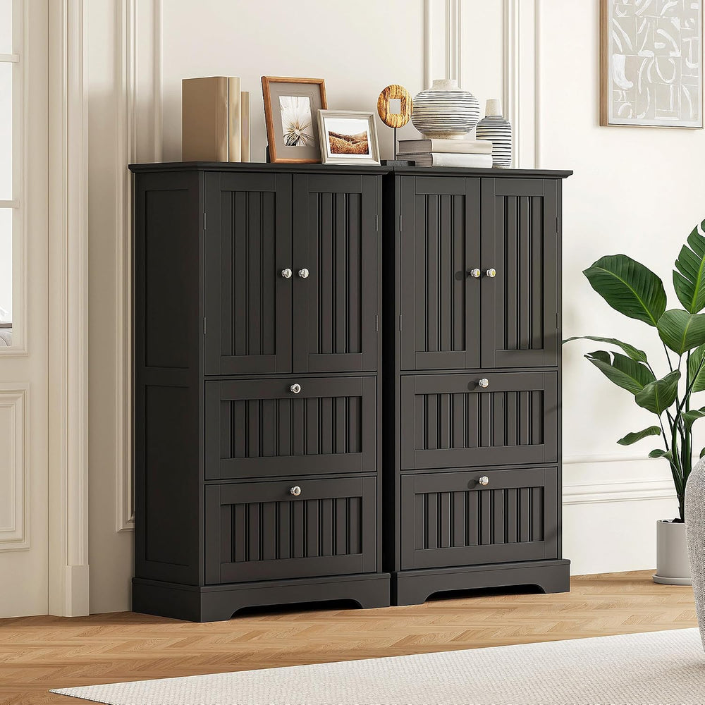 Bathroom Floor Cabinet with 2 Drawers and Adjustable Shelf