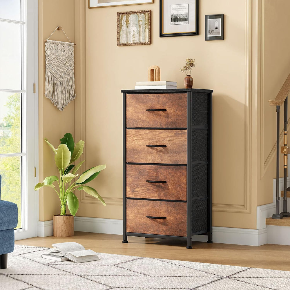 DWVO Dresser with 4 Drawers - Fabric Storage Tower
