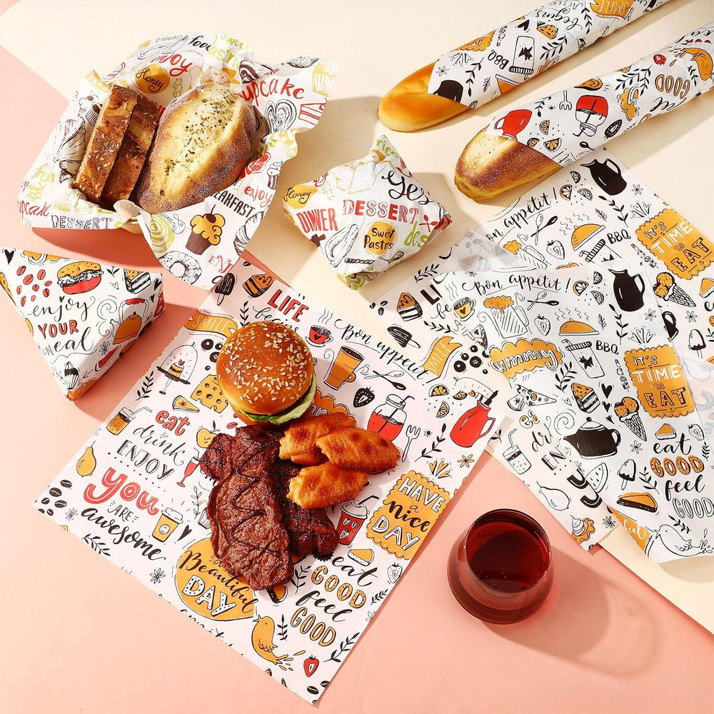 Fumete 600 Pcs Deli Wax Paper Sheets, Grease Proof Sandwich Wrap