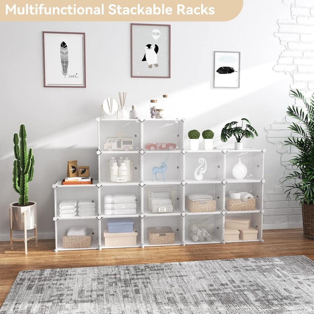 Portable Shoe Rack Organizer with Door, 64 Pairs Shoe Storage Cabinet Easy As...