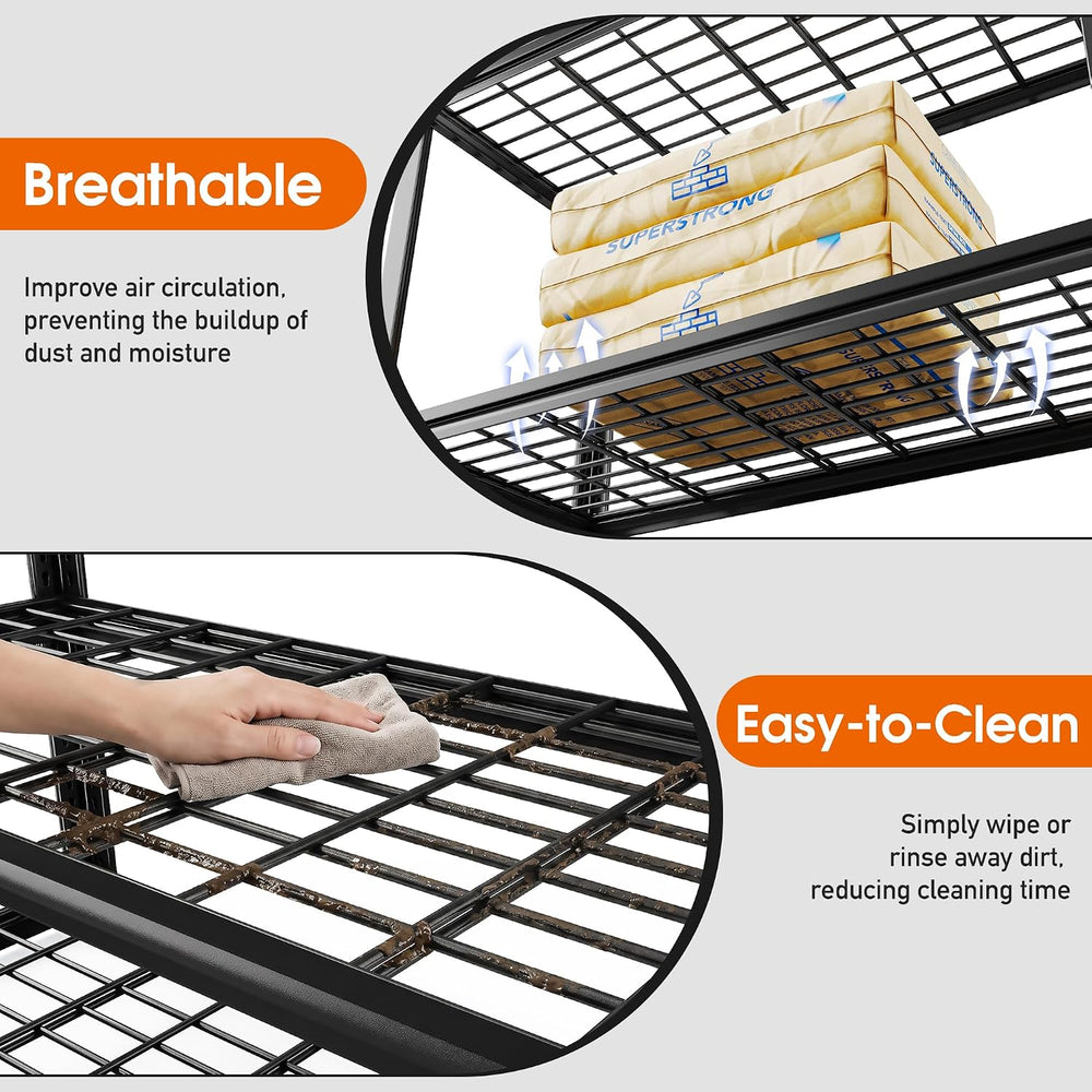 REIBII 40"W Garage Shelving with Double-layer Frame for Homeowners and DIY