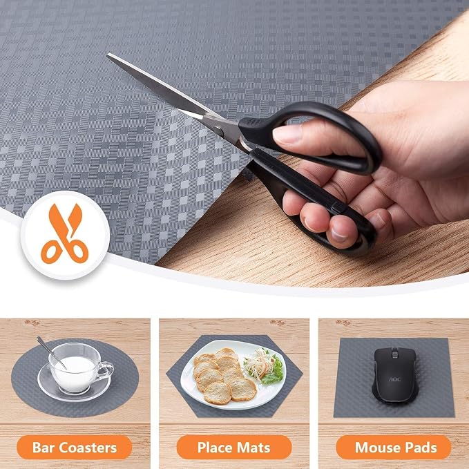 Shelf Liners for Kitchen Cabinets Refrigerator Liners Waterproof & Oil-Proof