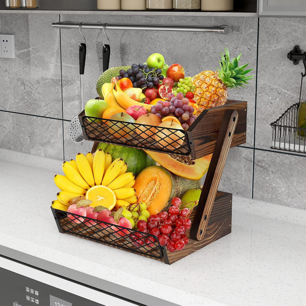 Dorhors Fruit Basket for Kitchen Counter Organizer,Fruit Bowl Stand Storage