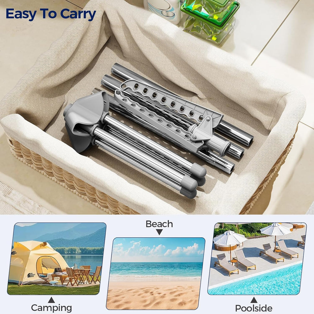 Clothes Drying Rack, 59" H Laundry Drying Rack, 3 Rotatable Arms