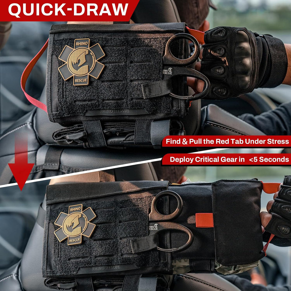 RHINO RESCUE Car Tactical IFAK Trauma Kit with C-A-T Tourniquet