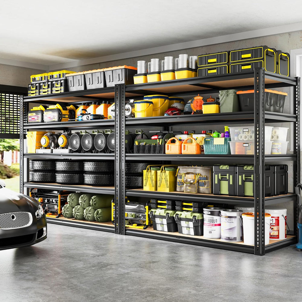 ROOMFAVE 40" W Storage Shelves 5 Tier Garage Shelving 2350LBS, 2PCS