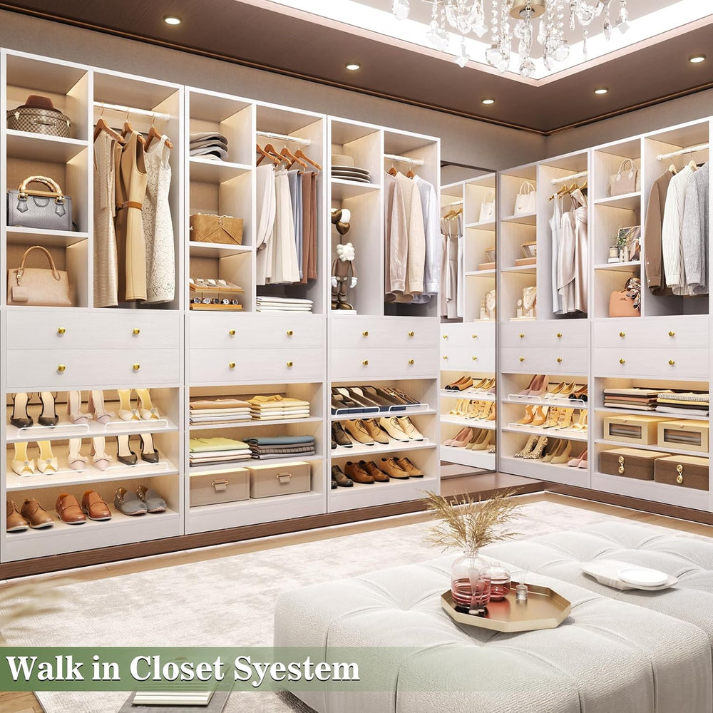Besiost Small Closet System, 28"/2.3 FT Closet Organizer System with Dra...
