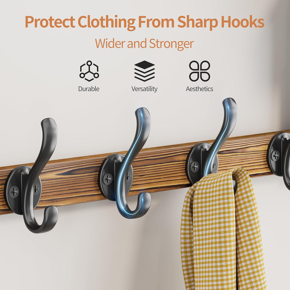 33 inch Coat Rack Wall Mount with Shelf, Entryway Wall Hooks with Shelf, Heav...