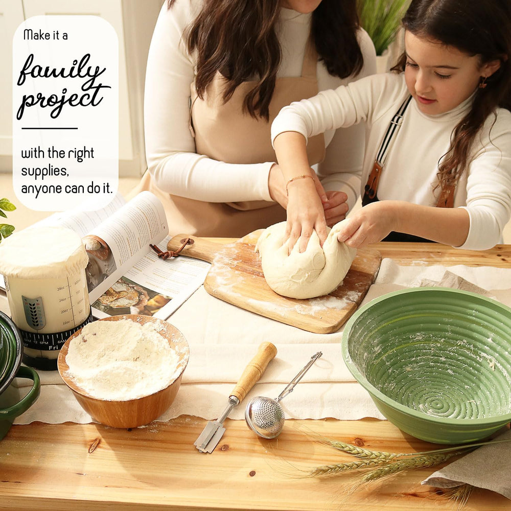 CraftZee All-Inclusive 𝗣𝗥𝗘𝗠𝗜𝗨𝗠 Sourdough Starter Kit with Pot, 34 Oz Starter ...