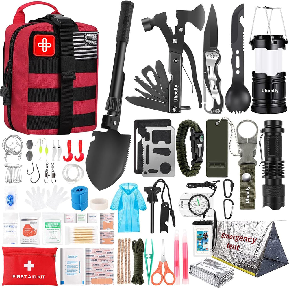 Survival Kit, Gifts for Men Women Teen Boys, 252 pcs Survival Gear and Equipm...