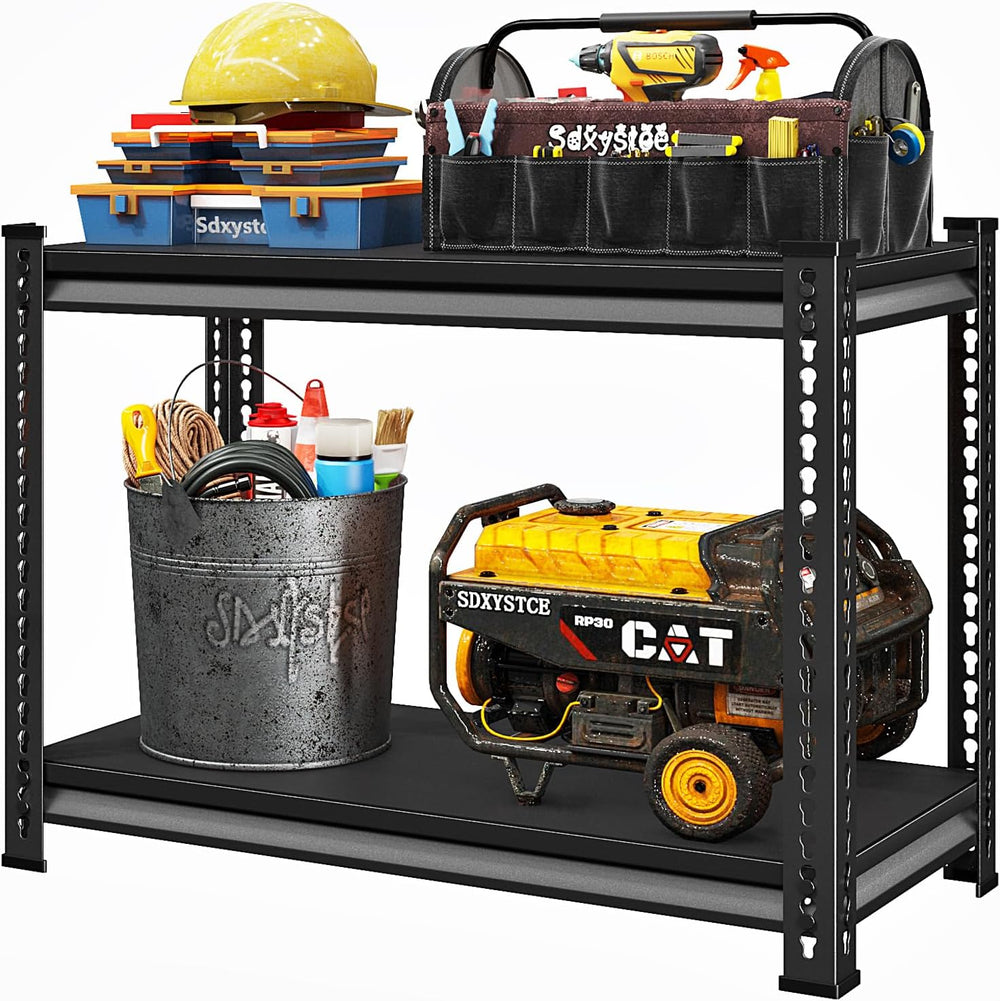 40" W Garage Shelving Heavy Duty, 900 Lbs Loads Garage Storage Shelves H...