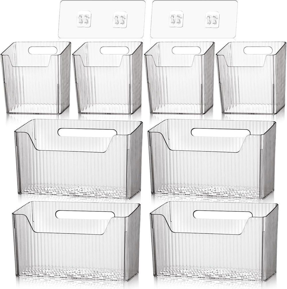 SiliFine 8 Pcs Cabinet Door Organizer Bin Wall Mount Organizer,3.94''...