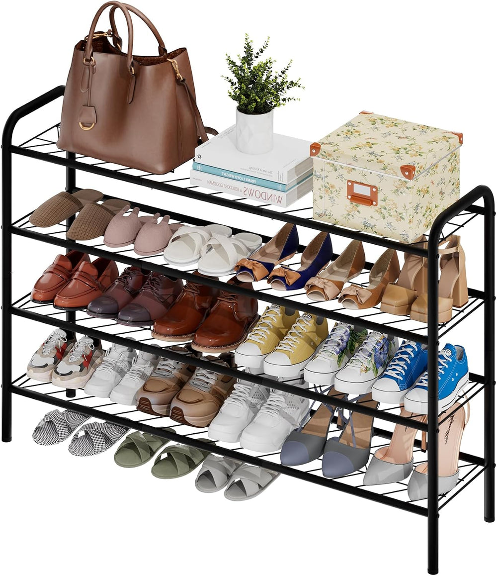 viewcare Long Shoe Rack for Closet, 4-Tier Extra Long Shoe Rack for Entryway ...
