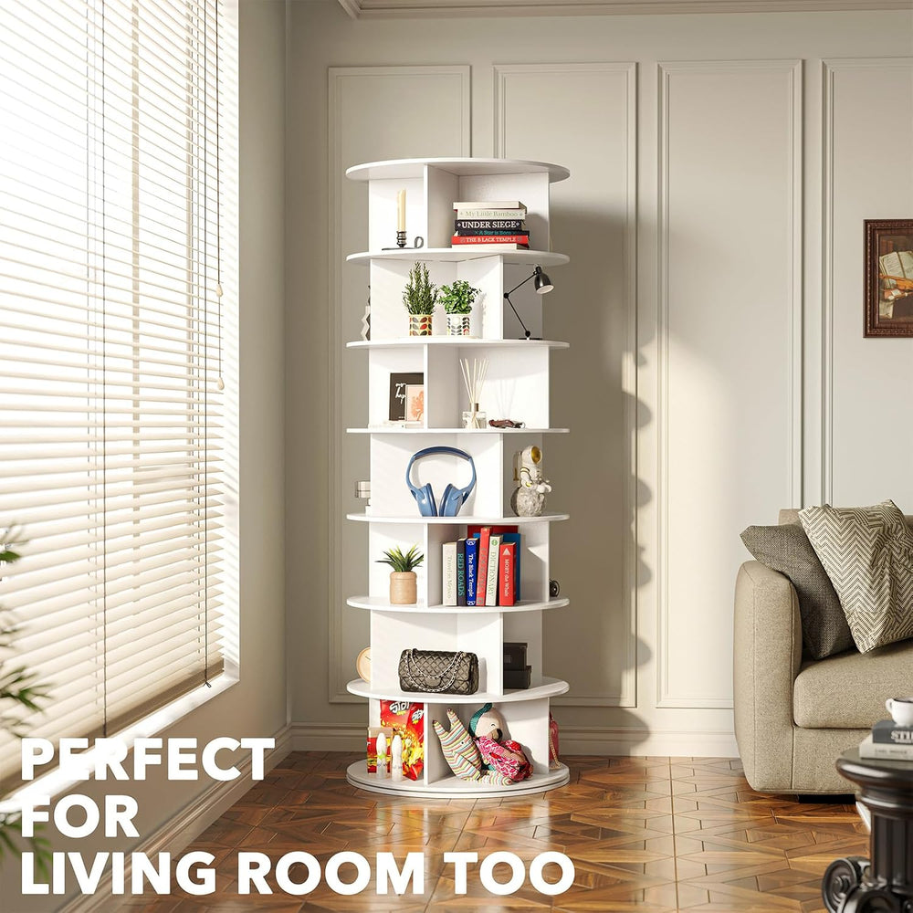 SpaceAid Cross Style 7-Tier Rotating Shoe Organizer, Spinning Shoe Rack Tower...