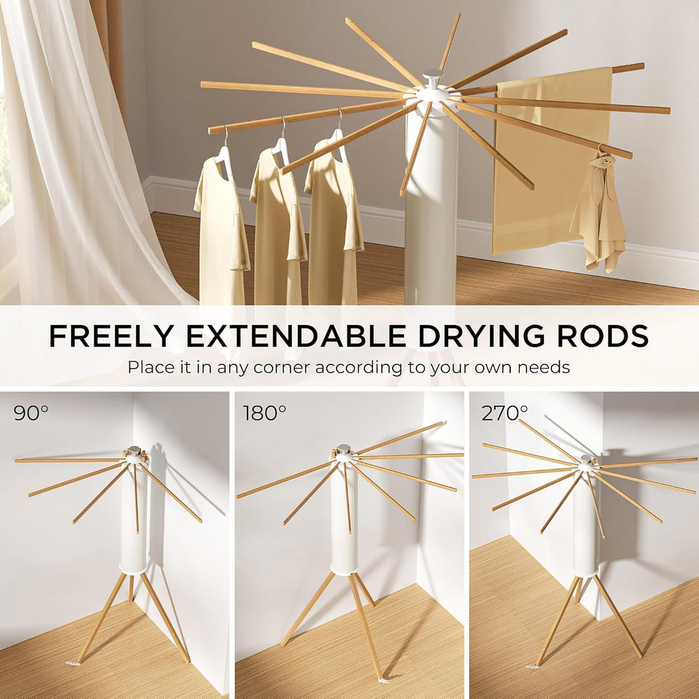 SUNOUTLY Tripod Clothes Drying Rack, Garment Rack Portable and Foldable Space...
