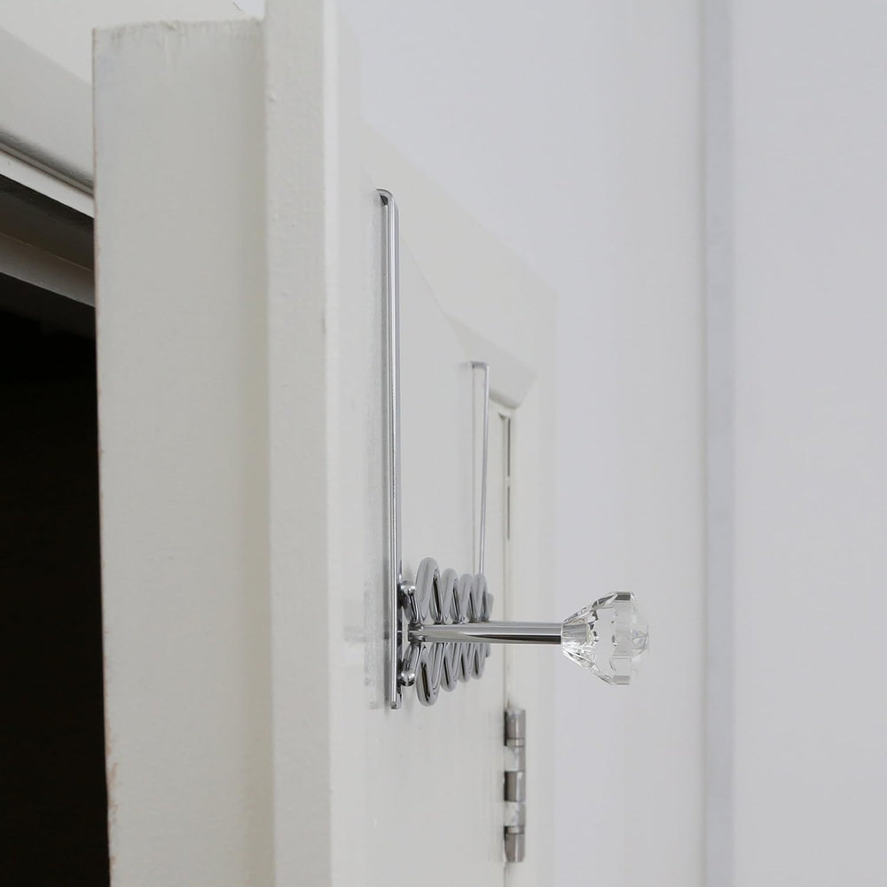 Premier Housewares 5 Diamante Hook Over Door Hanger - Clear