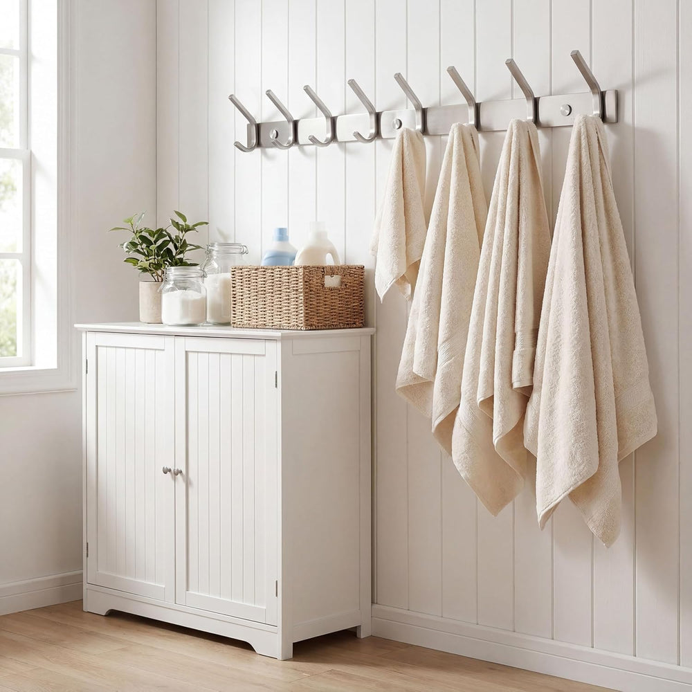 WEBI Heavy Duty 24 Inch SUS 304 Coat Bath Towel Hook Hanger Rail Bar with 8 H...