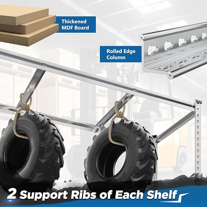 REIBII Garage Shelving, 5 Tier Storage Shelves Load 3020LBS, Adjustable Garage