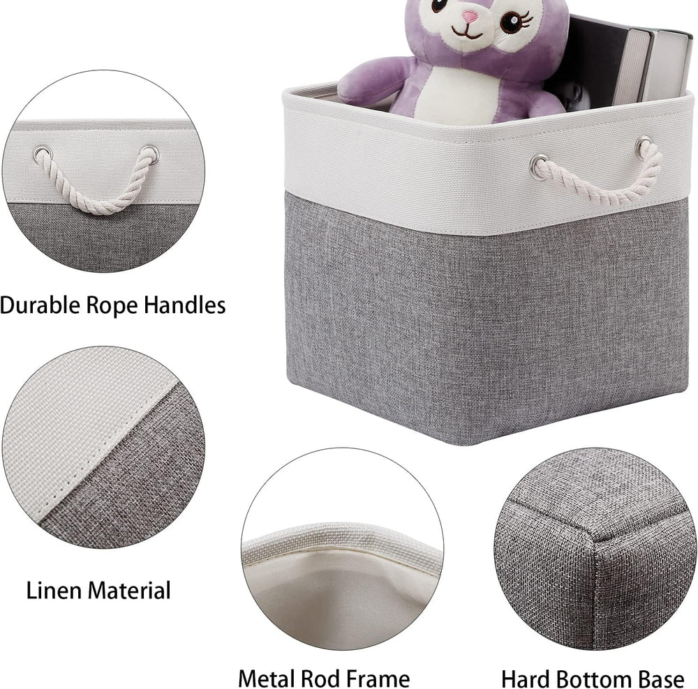 Fabric Storage Cubes 13 x 13, Collapsible Storage Bins for Shelf Baskets, Cub...