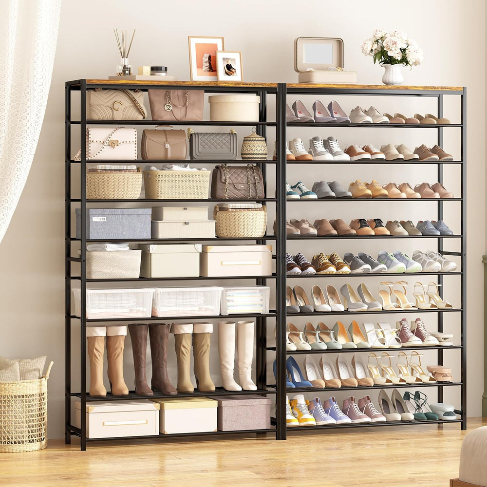 HOMEFORT 10 Tiers Shoe Rack Organizer,39.4" Shoe Storage Shelf for Close...