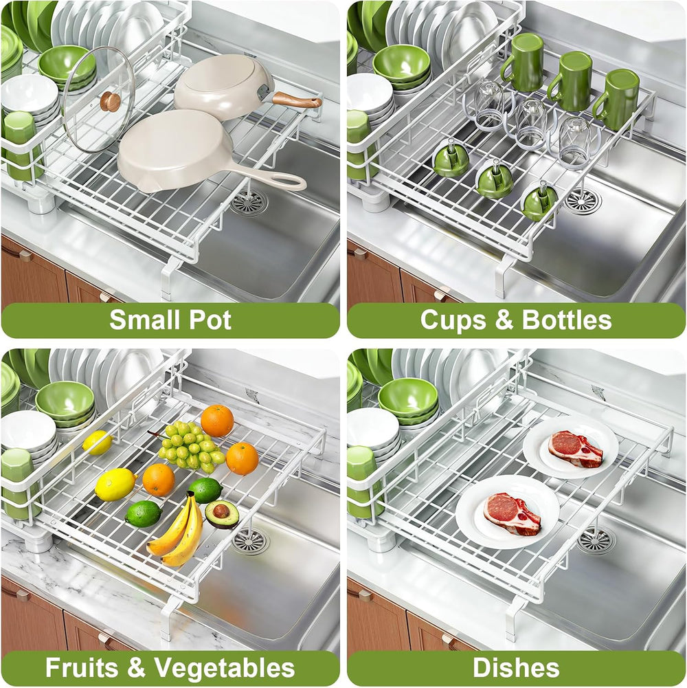 Dish Drying Rack - Extendable Dish Rack, Drying Rack Kitchen