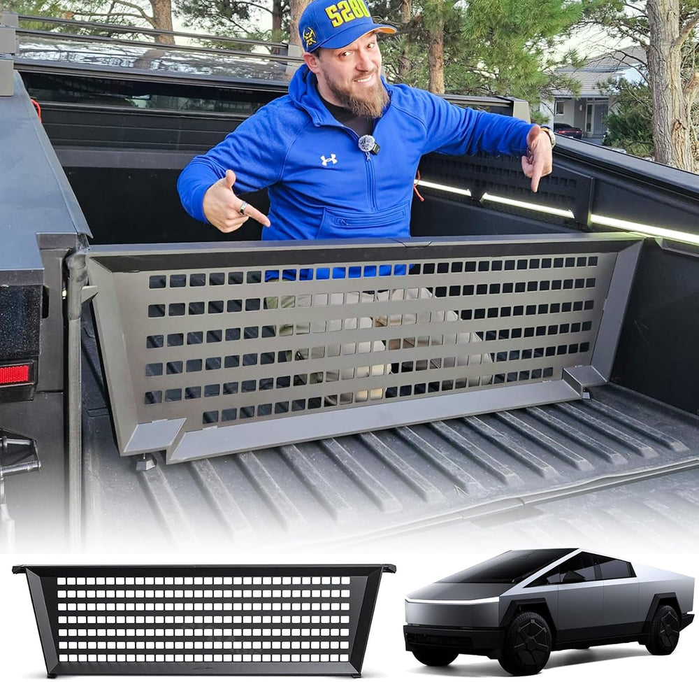 Truck Bed Divider for Tesla Cybetruck Accessories 2023-2026, Adjustable Cargo...