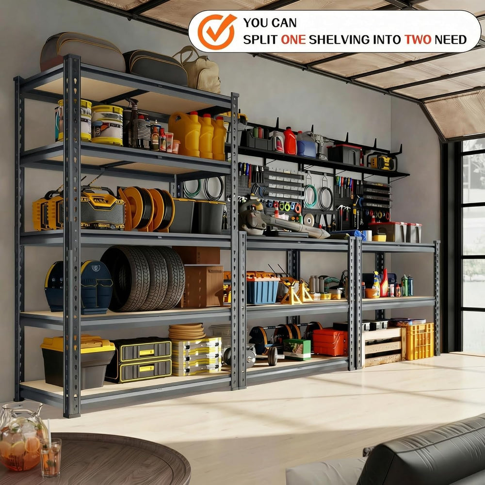 Garage Storage Shelves 46" W x 20" D x 72" H, 3000 LBS Heavy D...