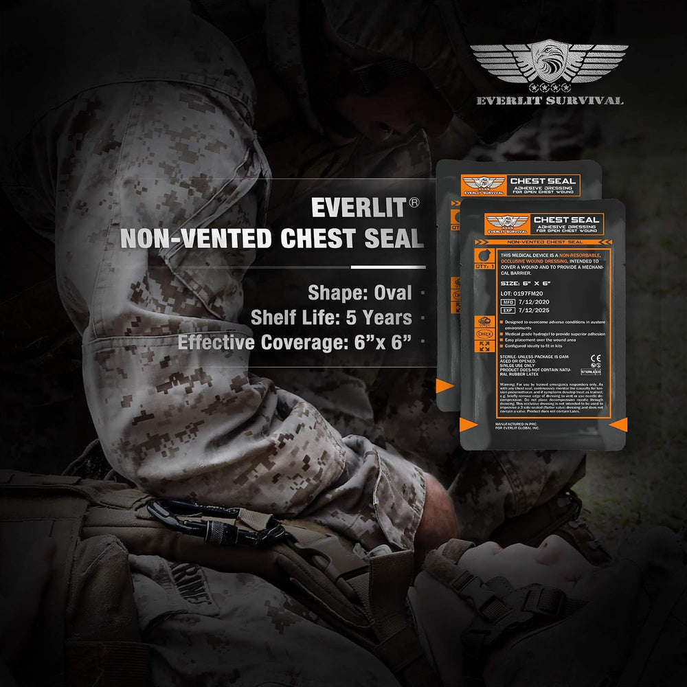 EVERLIT Advanced Trauma Kit, CAT GEN-7 Tourniquet, TCCC Compliant, Mil-Spec N...