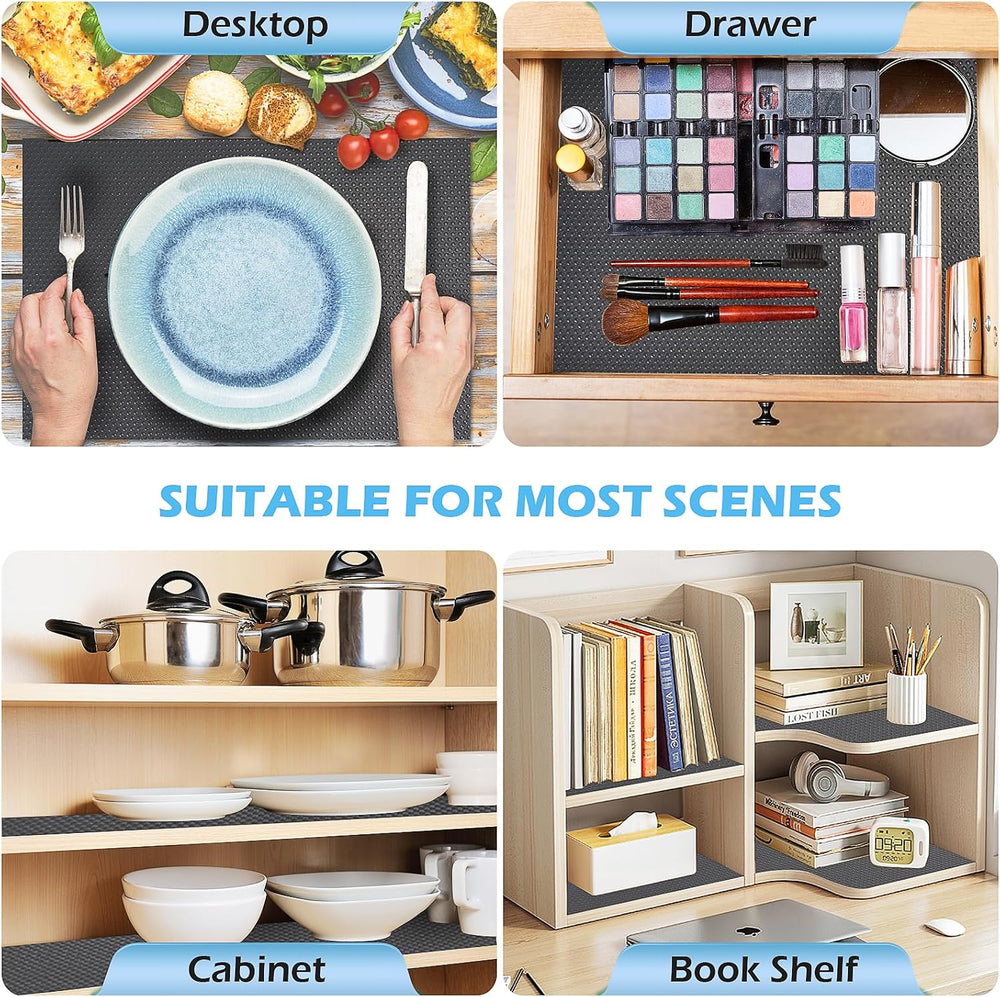 Drawer Liners, Waterproof Shelf Liner, Anti-Slip Non-Adhesive BPA Free Kitche...