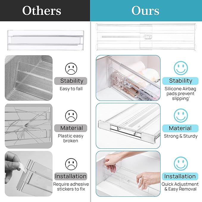 Vtopmart 10 Pack 6" Tall Upgrade Drawer Dividers