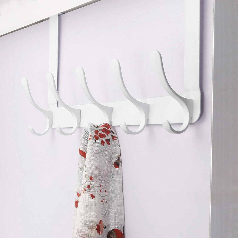 SKOLOO Over The Door Hook, Door Hanger Hooks for Hanging Clothes, Towels, Coa...