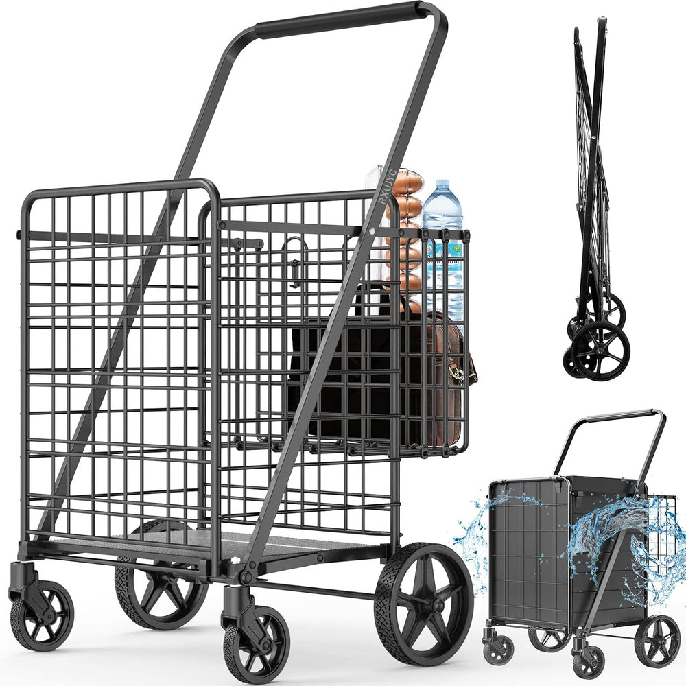 450lbs Capacity Shopping Cart,Upgrade Huge Grocery Cart on Wheels