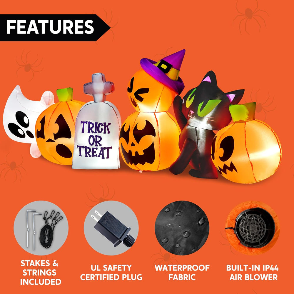 Joiedomi 8 FT Long Halloween Inflatables Outdoor Decoration, Halloween Blow U...