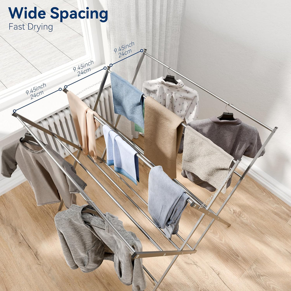 Whitmor Drying Rack Clothing,Large 12 Drying Poles Clothes Drying Rack,Foldab...