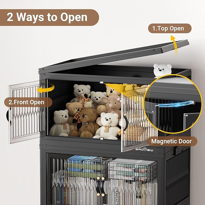 BROVIEW 600Qt Stackable Storage Bins (5Pack)