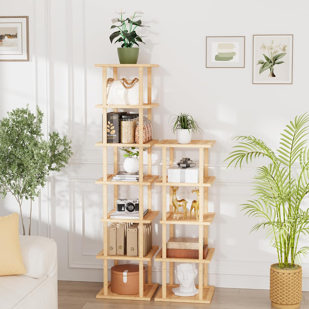 Vertical Tall Shoe Rack Organizer for Entryway -12 Tier Free Standing Slim Na...