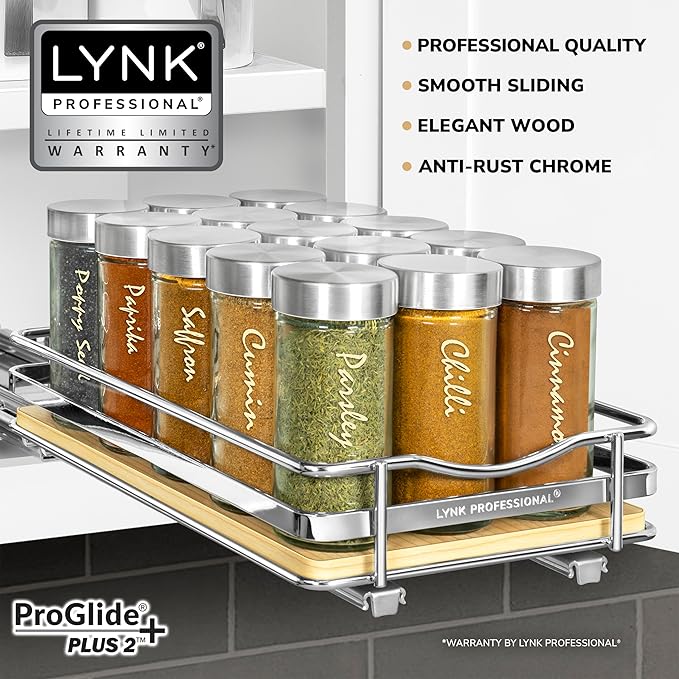 LYNK PROFESSIONAL® Élite™ Pull Out Spice Rack Organizer