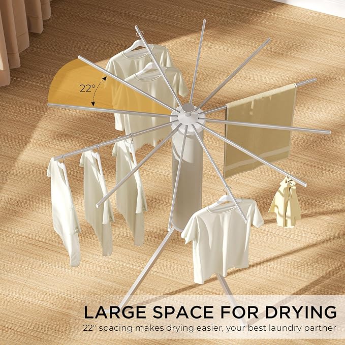 Tripod Clothes Drying Rack, Garment Rack Portable and Foldable Space Saving