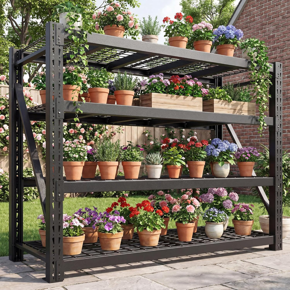 Bepatio 11000LBS Heavy Duty Garage Shelving, 4-Tier Adjustable Storage Shelve...