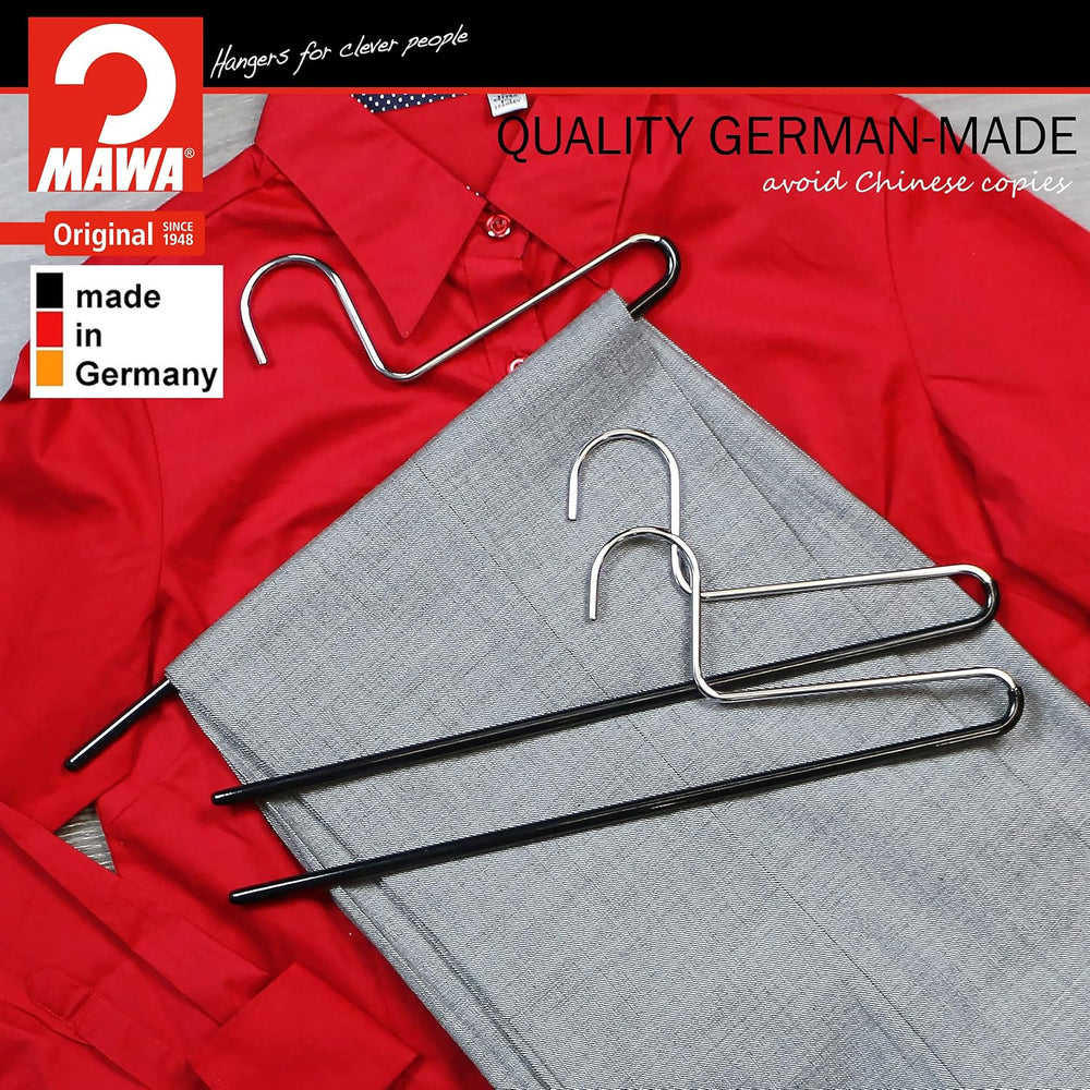 Mawa by Reston Lloyd Non-Slip Space Saving Clothes Hanger with Single Rod for...