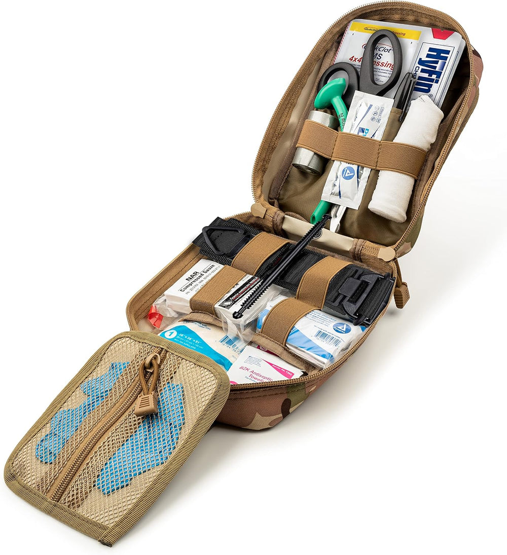 Scherber Premium IFAK Kit Trauma Pack | HSA/FSA Approved | SOF Tourniquet, Qu...