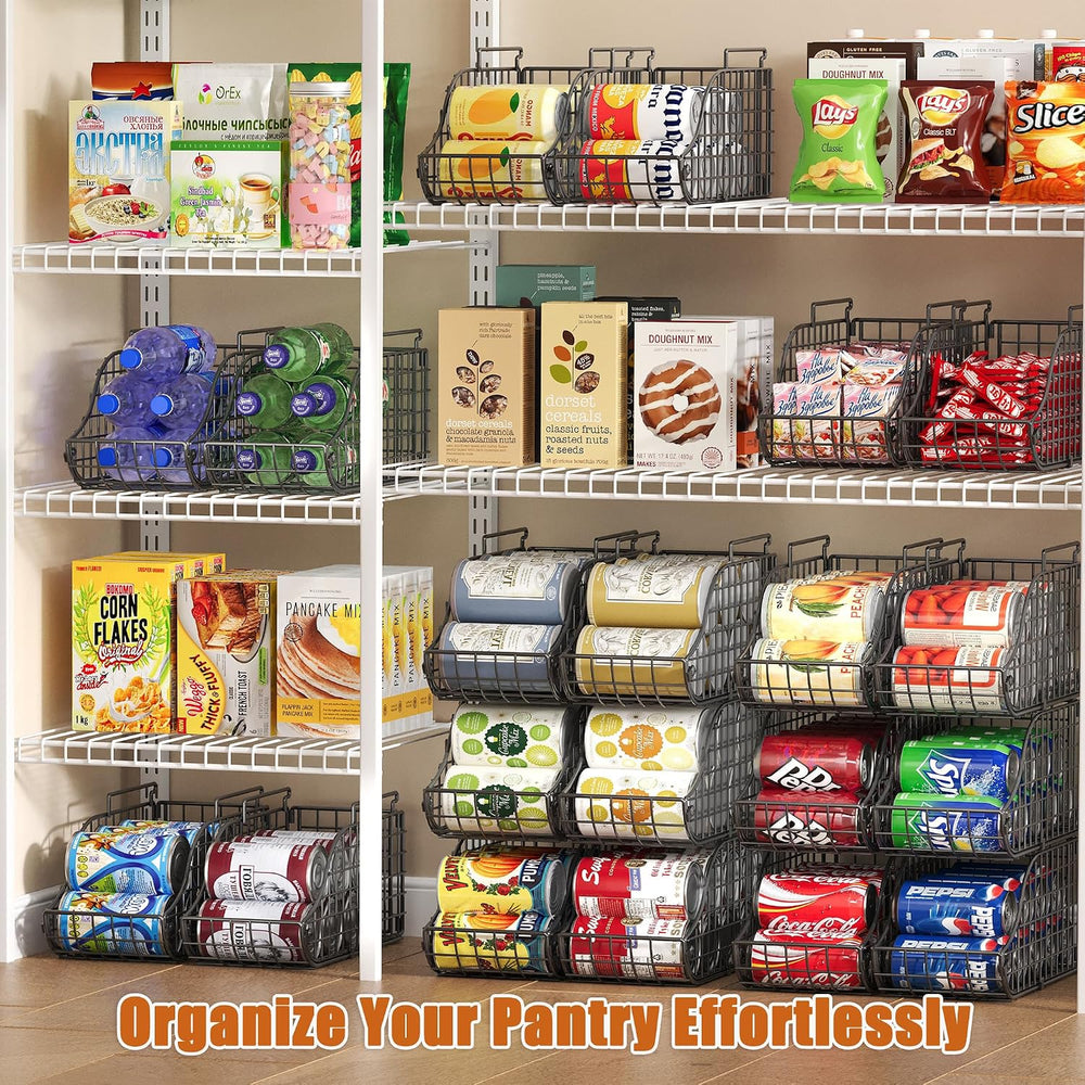 Sonyabecca 4-Pack Stackable Can Rack Organizer for Kitchen Pantry