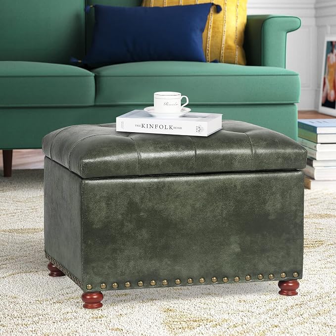 Joveco Storage Ottoman Rectangular Tufted Upholstered Ottomans