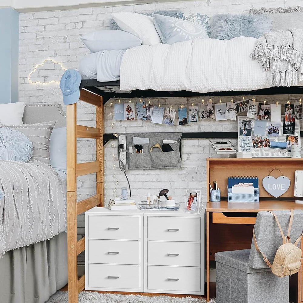 BOLUO Closet Drawers White 3 Drawer Dresser for Closet Organizers and Storage...